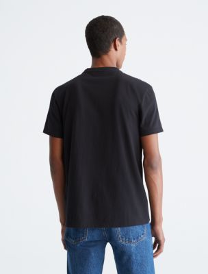 Smooth Cotton Calvin USA V-Neck Klein® | Solid T-Shirt