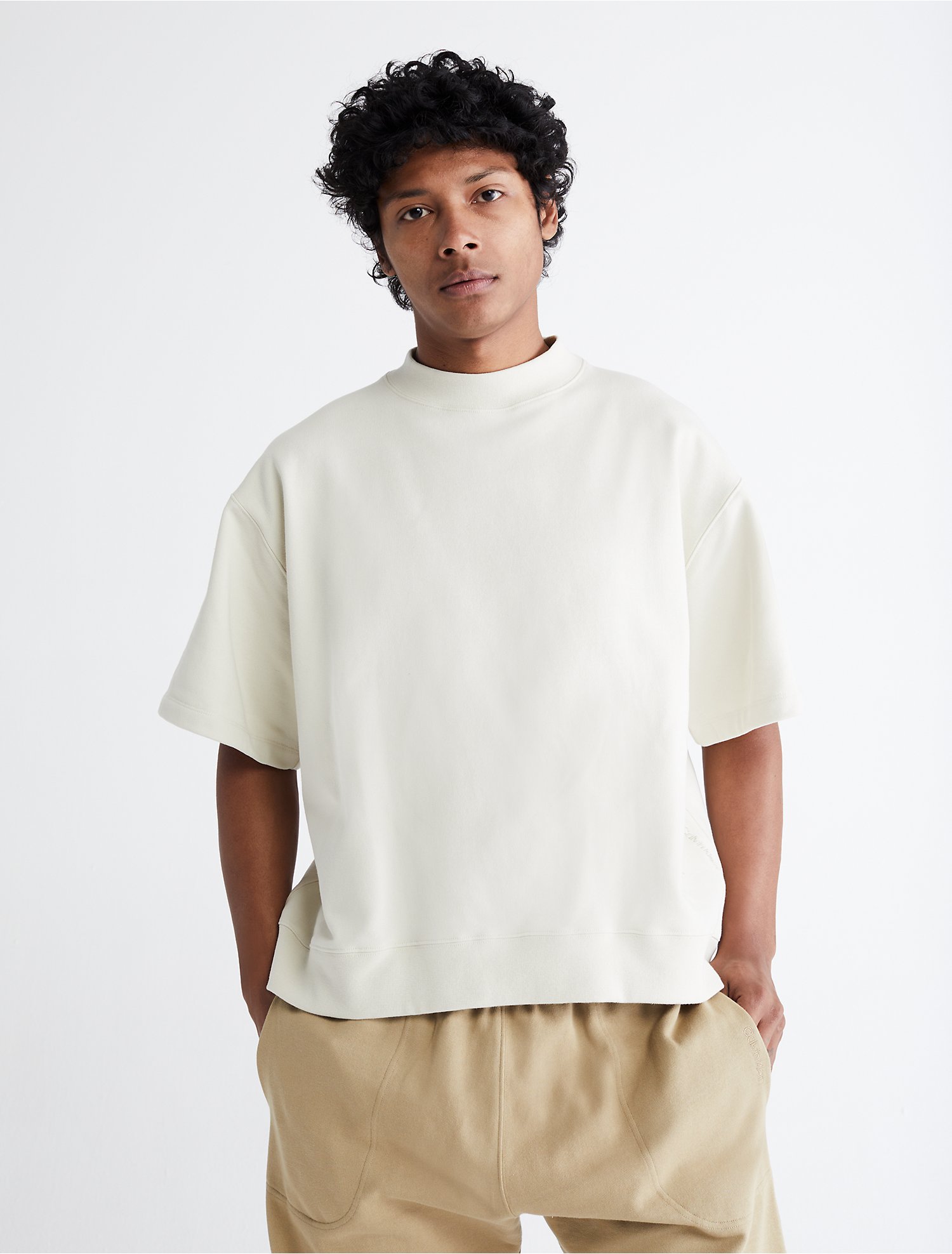Vernietigen Uitwisseling worstelen Standards Fleece Short Sleeve Sweatshirt | Calvin Klein