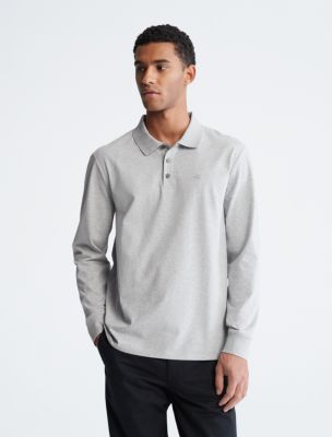 Smooth Cotton Solid Polo Shirt | Calvin Klein