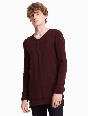 calvin klein henley shirt