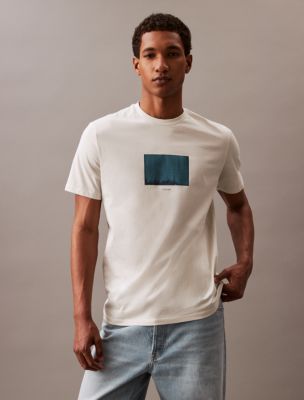 Distant Skyline Graphic Crewneck T-Shirt, White Onyx