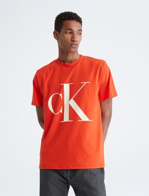 Calvin Klein Men's Monogram Logo Crewneck Sweatshirt, Brilliant White,  Small at  Men's Clothing store