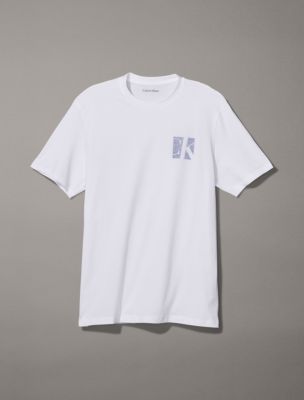 Buy Calvin Klein Men's Circle Monogram Logo Crewneck T-Shirt, Brilliant  White, Large at