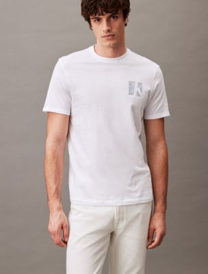 Calvin Klein - Boys White Cotton Taped Logo T-Shirt