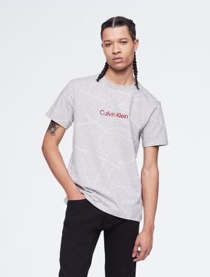 CALVIN KLEIN t-shirt MONOGRAM LOGO Grey