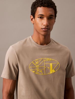 Oval Logo Graphic Classic Crewneck T-Shirt, Brindle