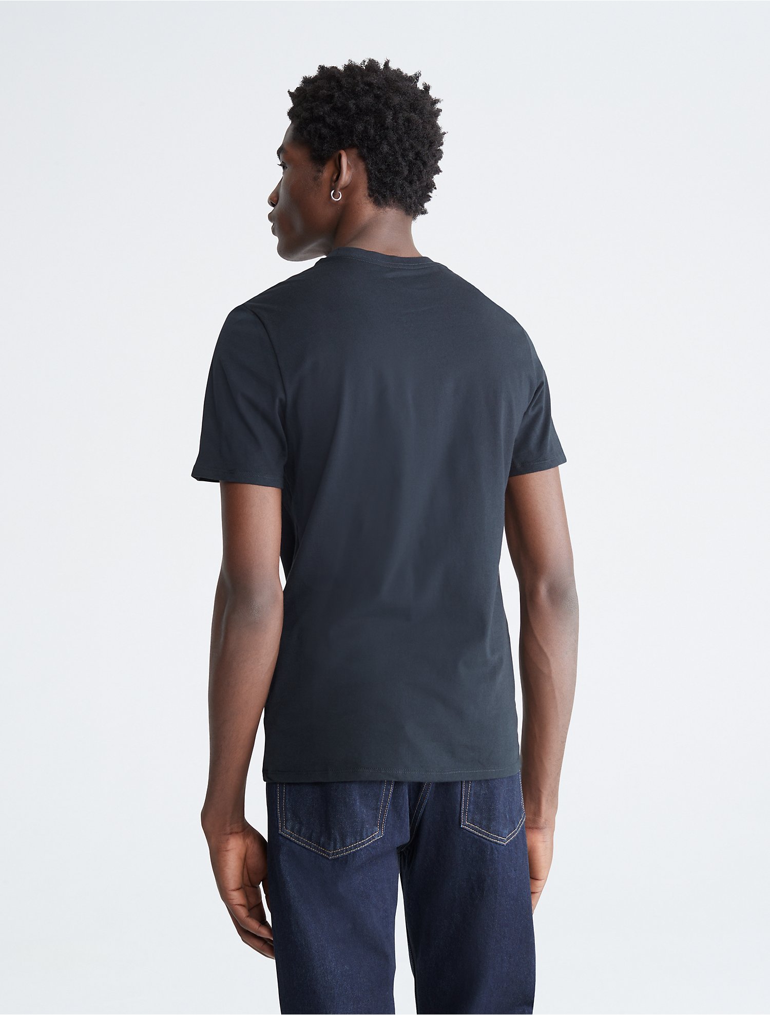 Slim Fit Reverse Logo Grid T-Shirt | Calvin Klein