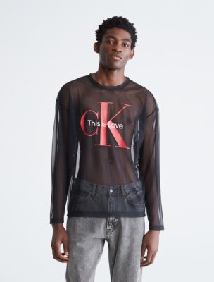 CALVIN KLEIN JEANS - Women's regular T-shirt with rainbow monogram