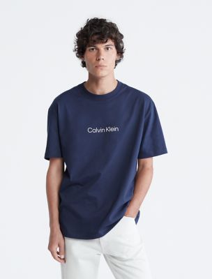 Relaxed Fit Standard Logo Crewneck T-Shirt, Dark Sapphire