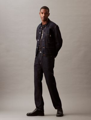 Calvin Klein Men's Monogram CK Jeans Crewneck T-Shirt, Black Beauty, Small