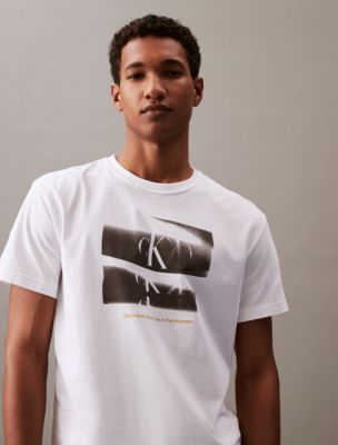 Men's Calvin Klein Jeans CKJ CIRCULAR MONOGRAM LOGO CREWNECK T-SHIRT Cool  gift