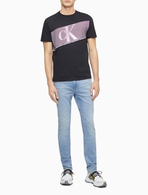 calvin klein monogram logo t shirt