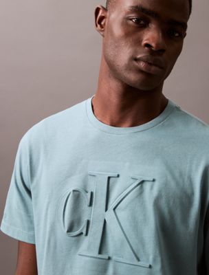 Embossed Monogram Logo Classic T Shirt Calvin Klein