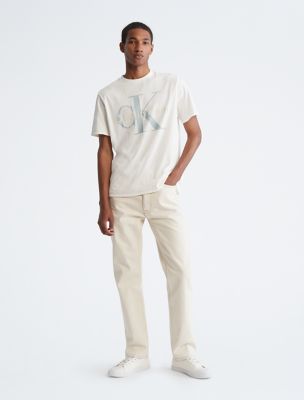 Calvin Klein Men's Garment-Dyed Monogram Logo Pocket T