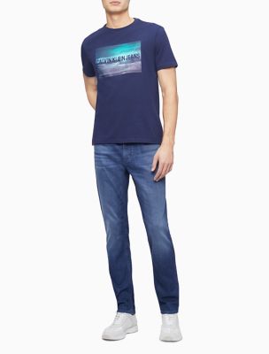 calvin klein blue t shirt