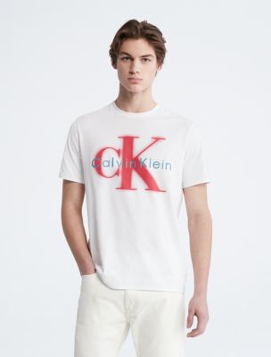 Calvin Klein Jeans Monogram Logo T Shirt White