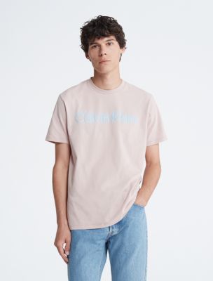 Faded Logo Crewneck T-Shirt, Adobe Rose