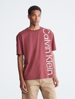 Stencil Logo Graphic Cotton Stretch Crewneck T-Shirt | Calvin Klein