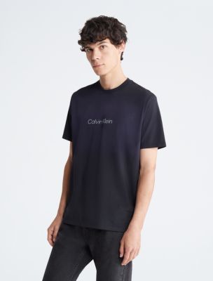 Calvin Klein cotton blend t-shirt with logo in white - WHITE