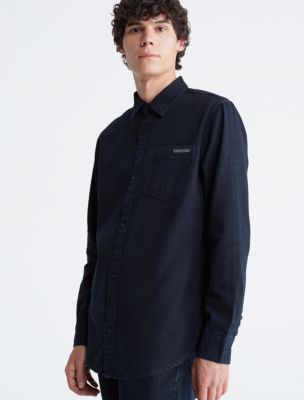 Calvin klein shop black denim shirt