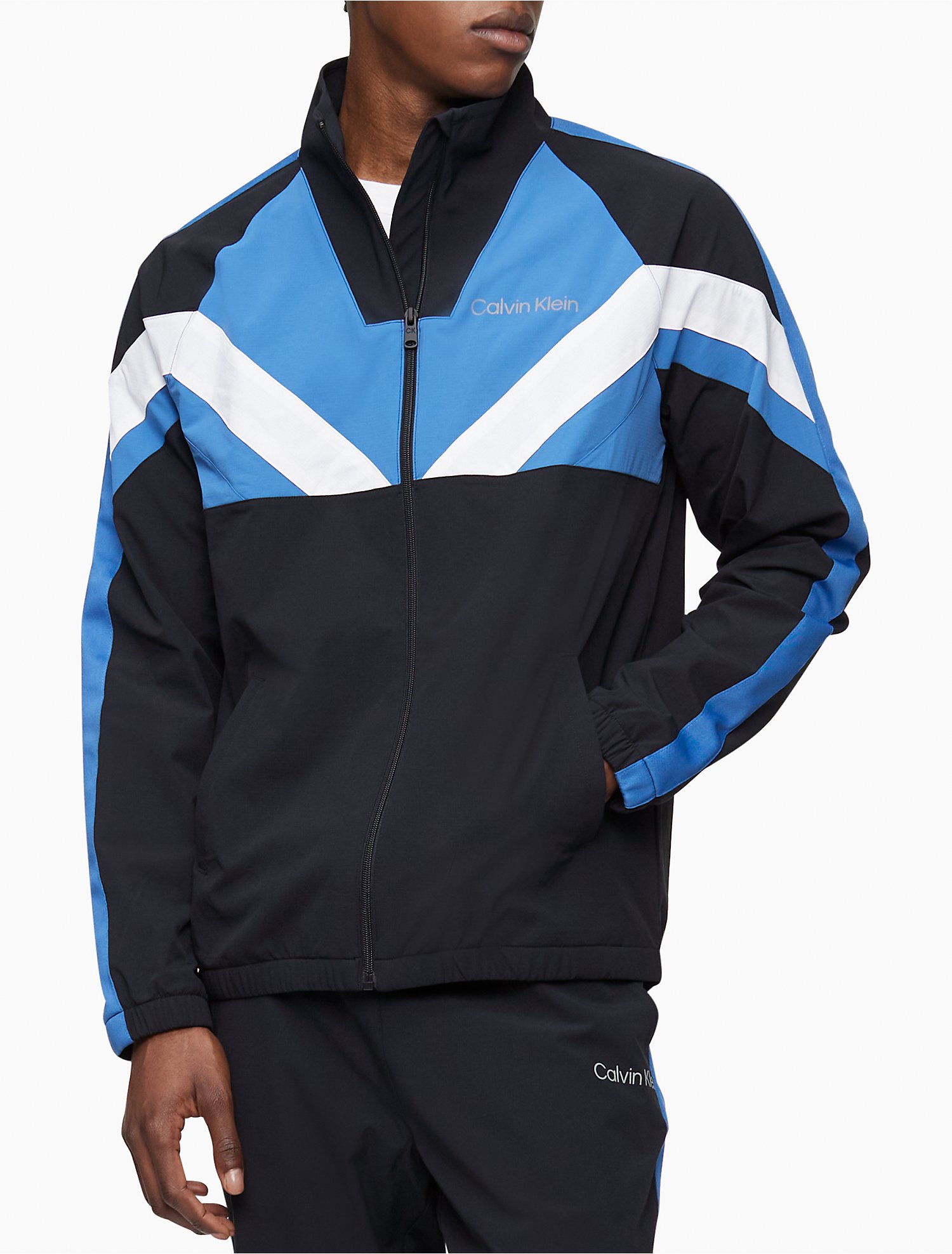 Performance Colorblock Woven Zip Jacket | Calvin Klein® USA