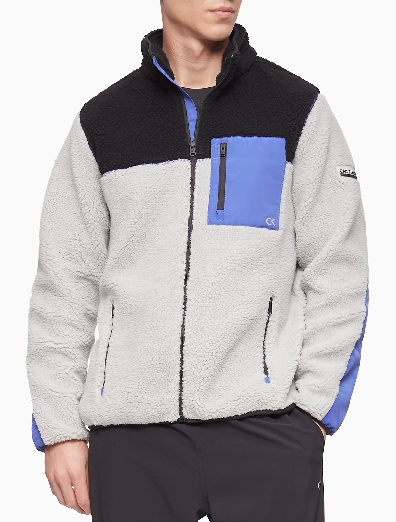 Performance Polar Fleece Colorblock Jacket | Calvin Klein