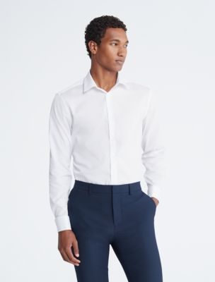 Chemise habillée sans repassage à revers français Bedford, coupe