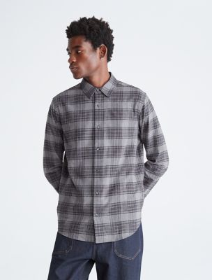 90 Calvin Klein  chambray  flannel shirtテック系