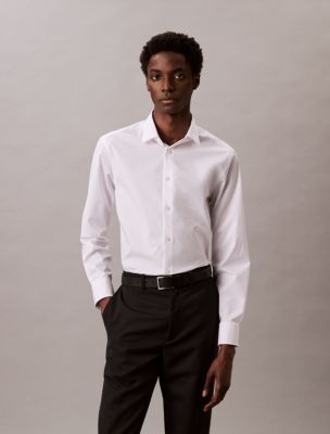 Black Calvin Klein Slim Fit Stretch Shirt Formal Shirt Dress Shirt Calvin  Klein Muscle Fit Short Sleeve Shirt Muscle Fit Button Down Men