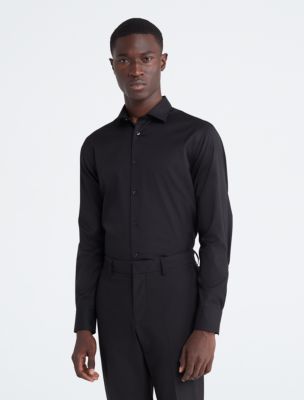 Refined Cotton Solid Slim Button-Down Shirt