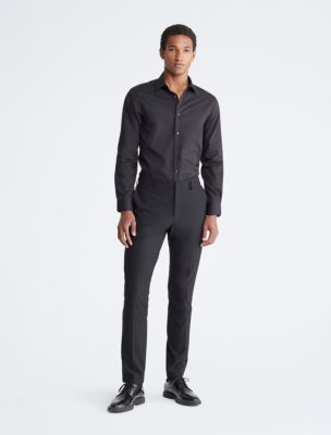 Calvin Klein Men's Classic-Fit Non-Iron Performance Herringbone