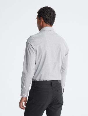 Steel Slim Fit Stripe Button-Down Shirt | Calvin Klein® USA