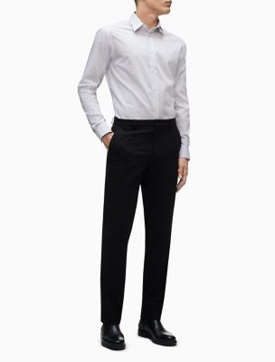calvin klein white slim fit dress shirt