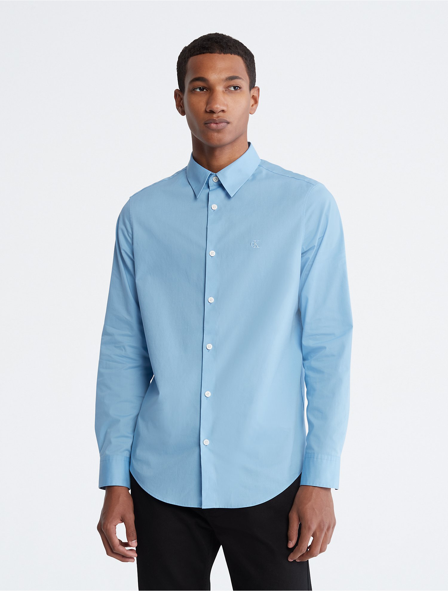Bezit Glimlach Ingang Stretch Cotton Button Down Shirt | Calvin Klein