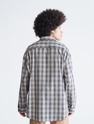 Relaxed Fit Plaid Button-Down Shirt