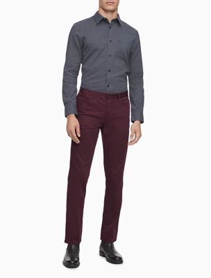 calvin klein burgundy dress shirt