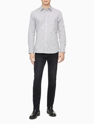 stretch cotton button up shirt