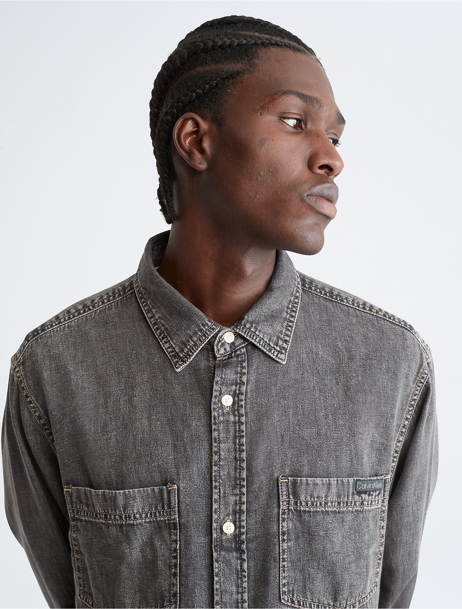 Long Sleeve Denim Button-Down Shirt | Calvin Klein® USA