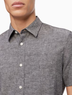 calvin klein slim fit short sleeve shirt