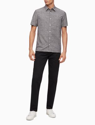 calvin klein slim fit short sleeve shirt