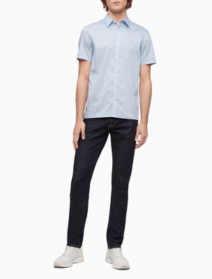 calvin klein short sleeve button down