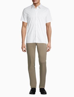 calvin klein short sleeve button down shirts