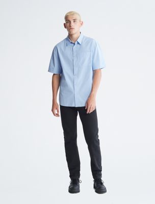 Stretch Cotton Slim Fit Short Sleeve Shirt