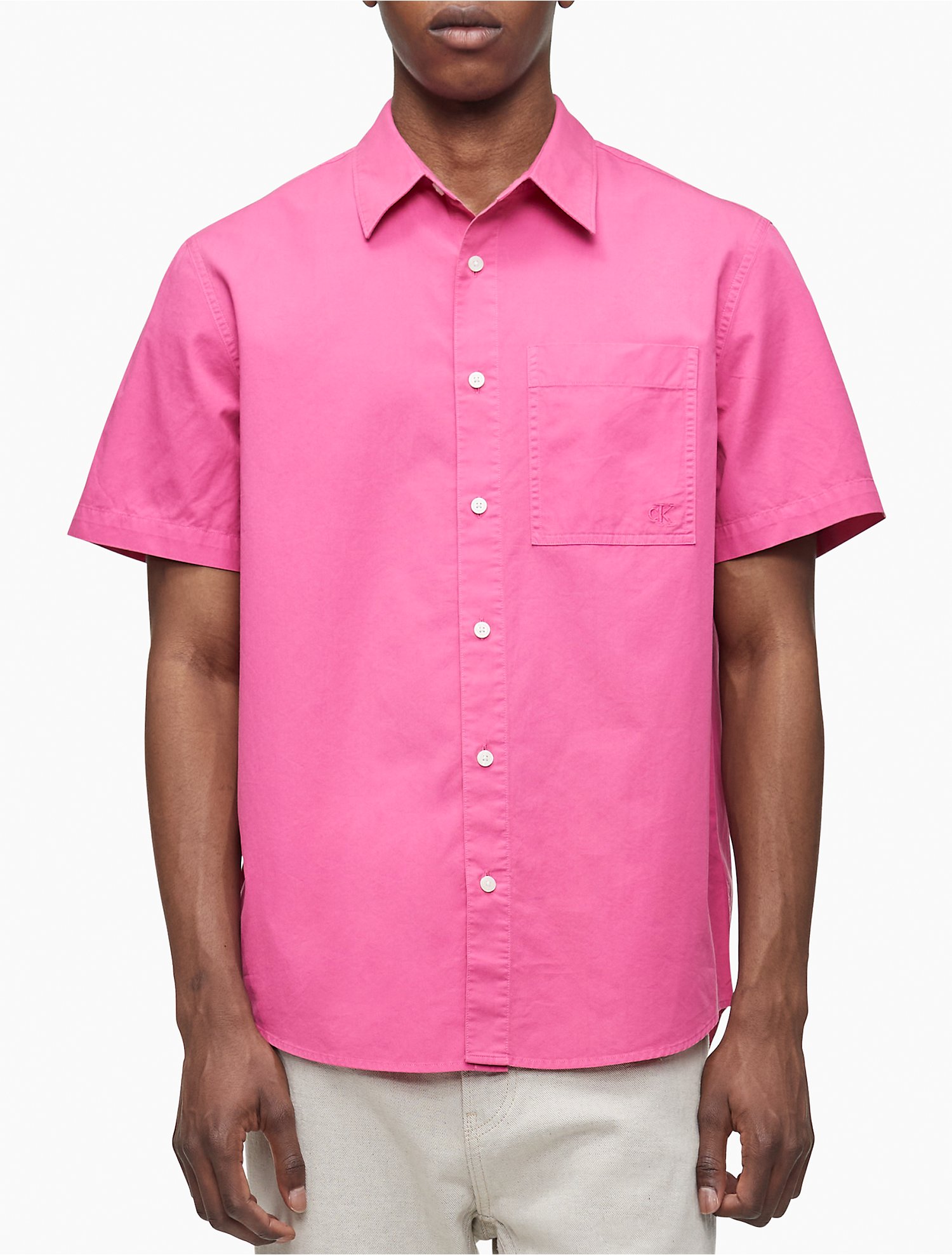 Garment-Dyed Pocket Button-Down Easy Shirt | Calvin Klein® USA