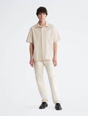 Solid Oxford Button-Down Easy Shirt | Calvin Klein