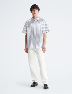 Double Stripe Short Sleeve Klein® Shirt USA | Easy Calvin