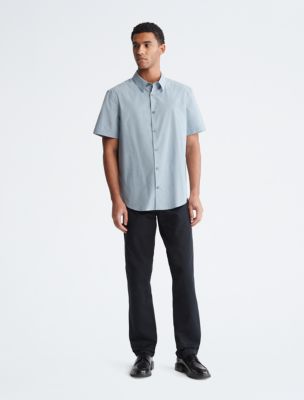 Short Sleeve Stretch Classic Button-Down Shirt