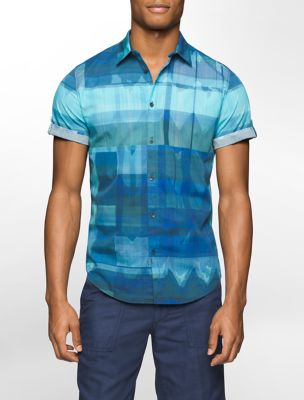 calvin klein slim fit short sleeve shirt