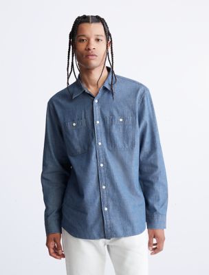 Unwashed Chambray Button-Down Easy Shirt