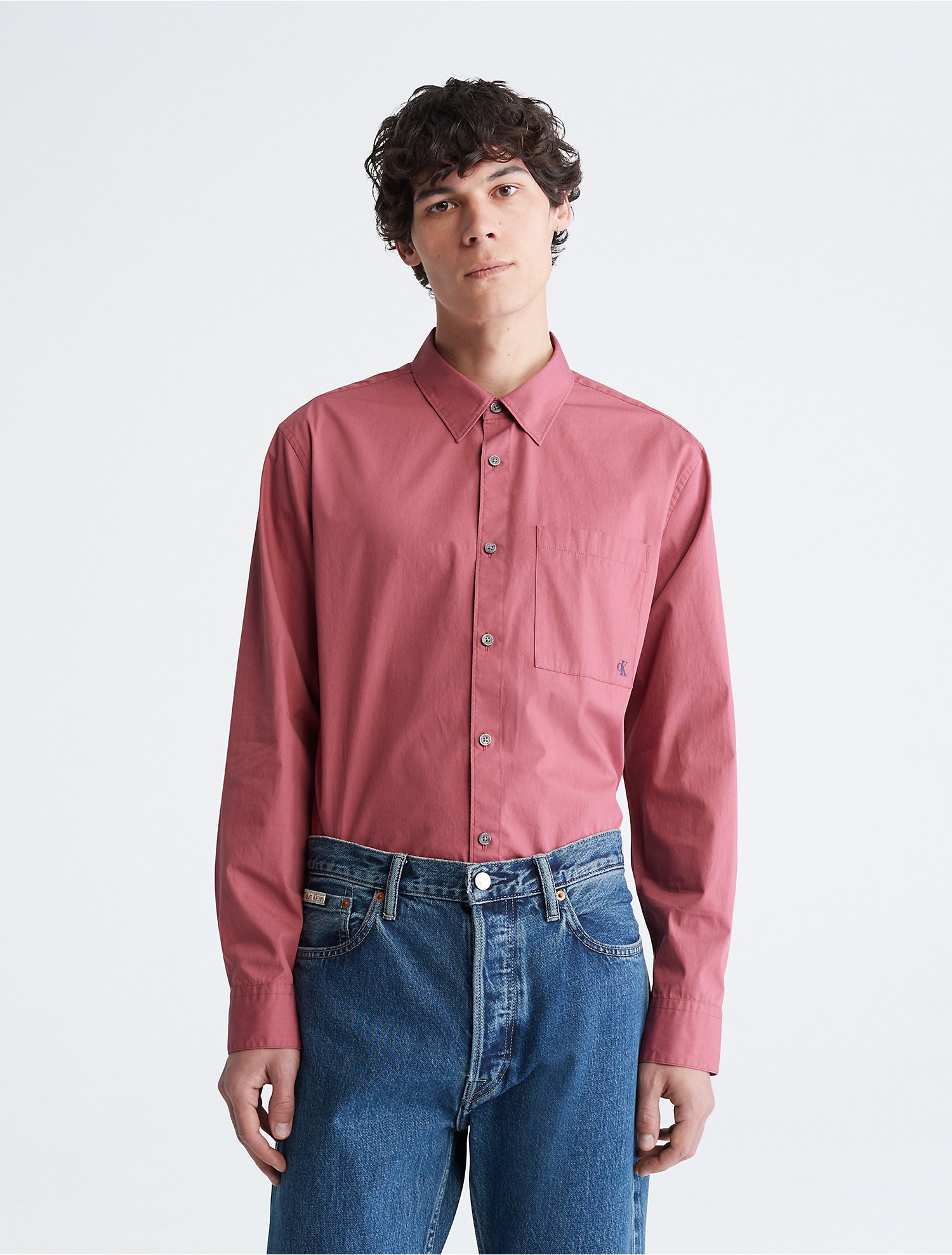 Patch Verwarren herberg Stretch Cotton Shirt | Calvin Klein